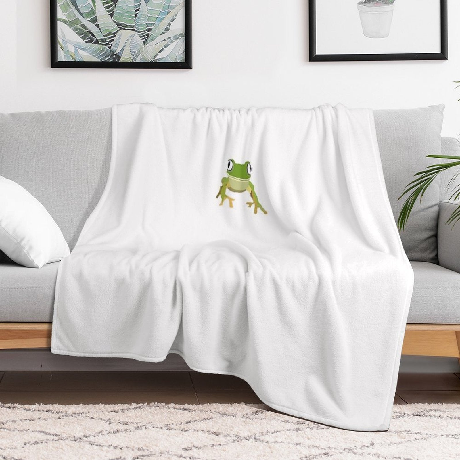 Froggy Easy Care Throw Blanket