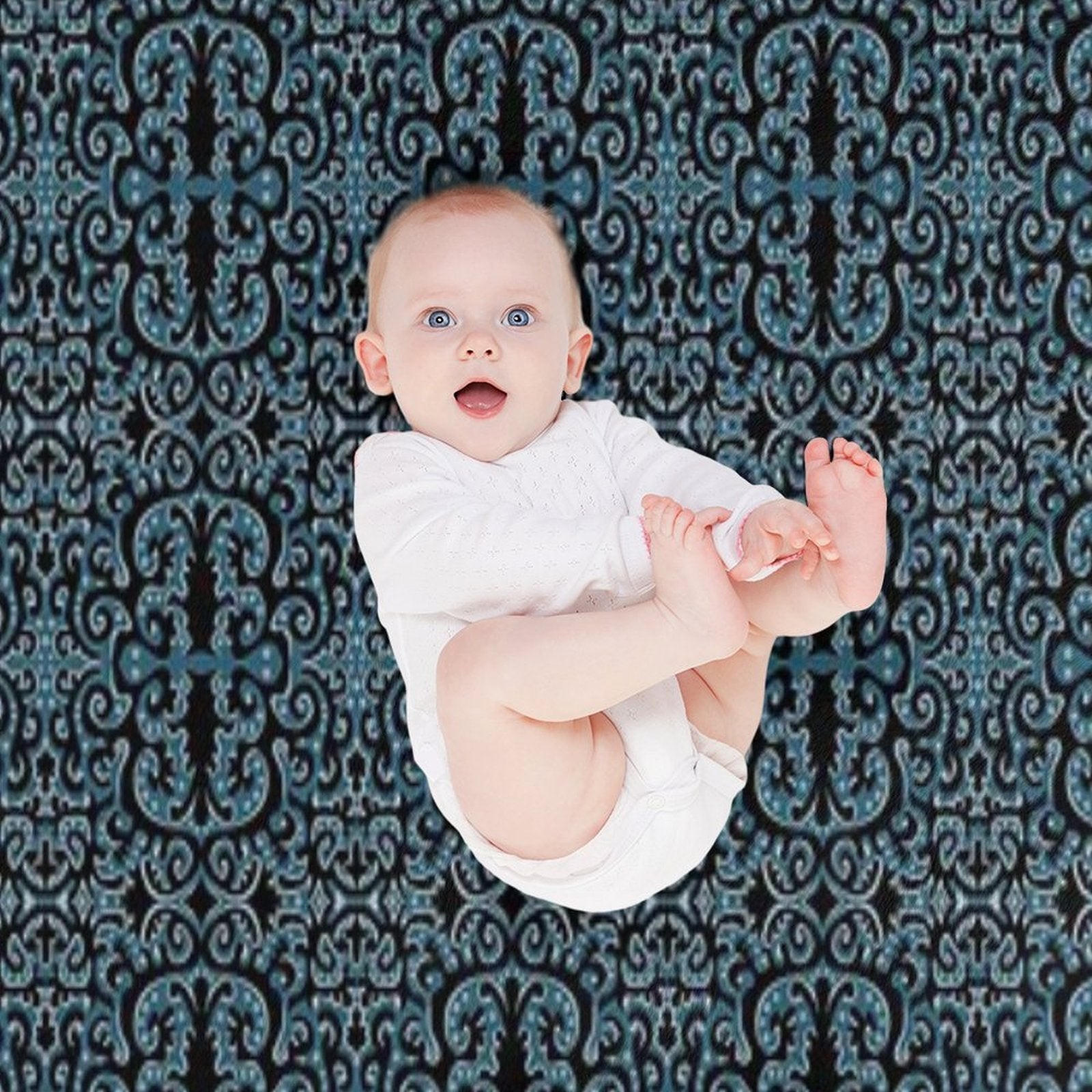 Pretty Paisley Teal Durable Throw Blanket