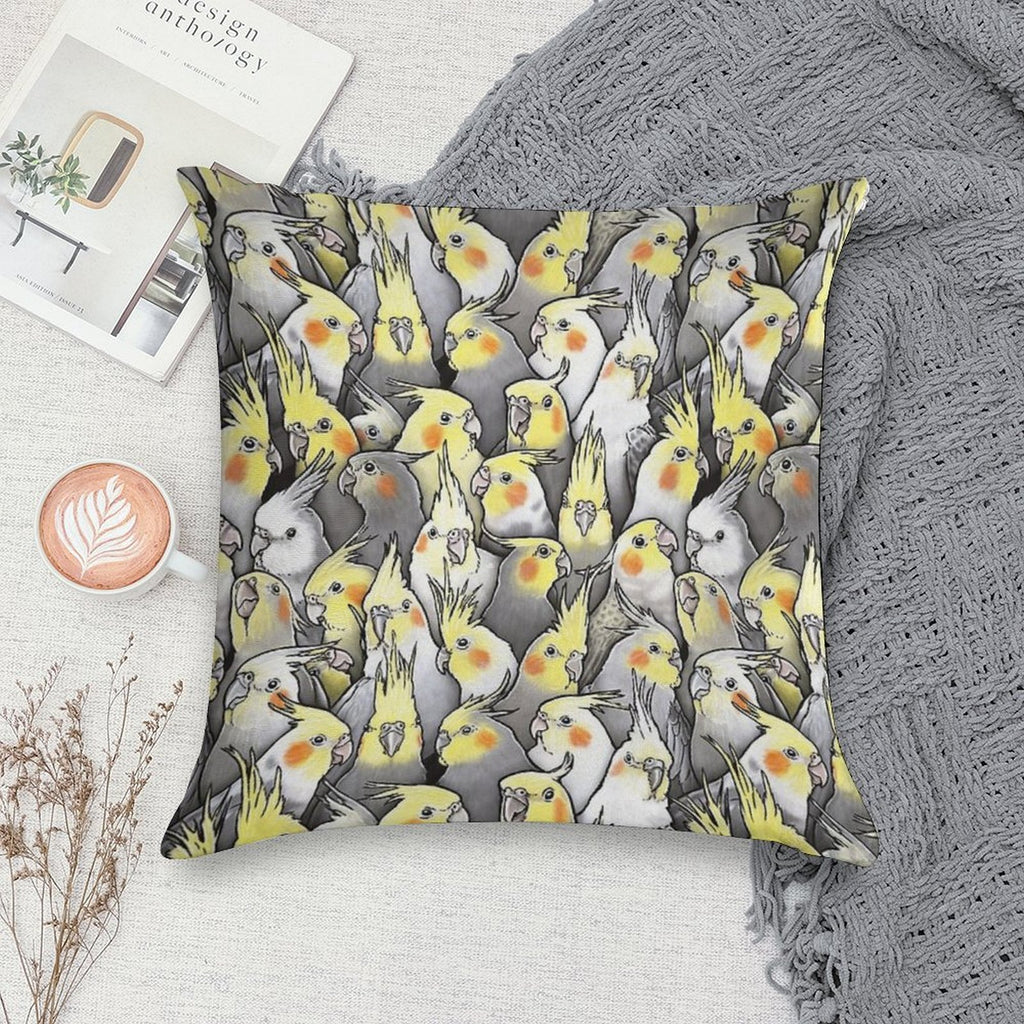 Cockatiels Galore Soft Anti-Pilling Throw Pillow