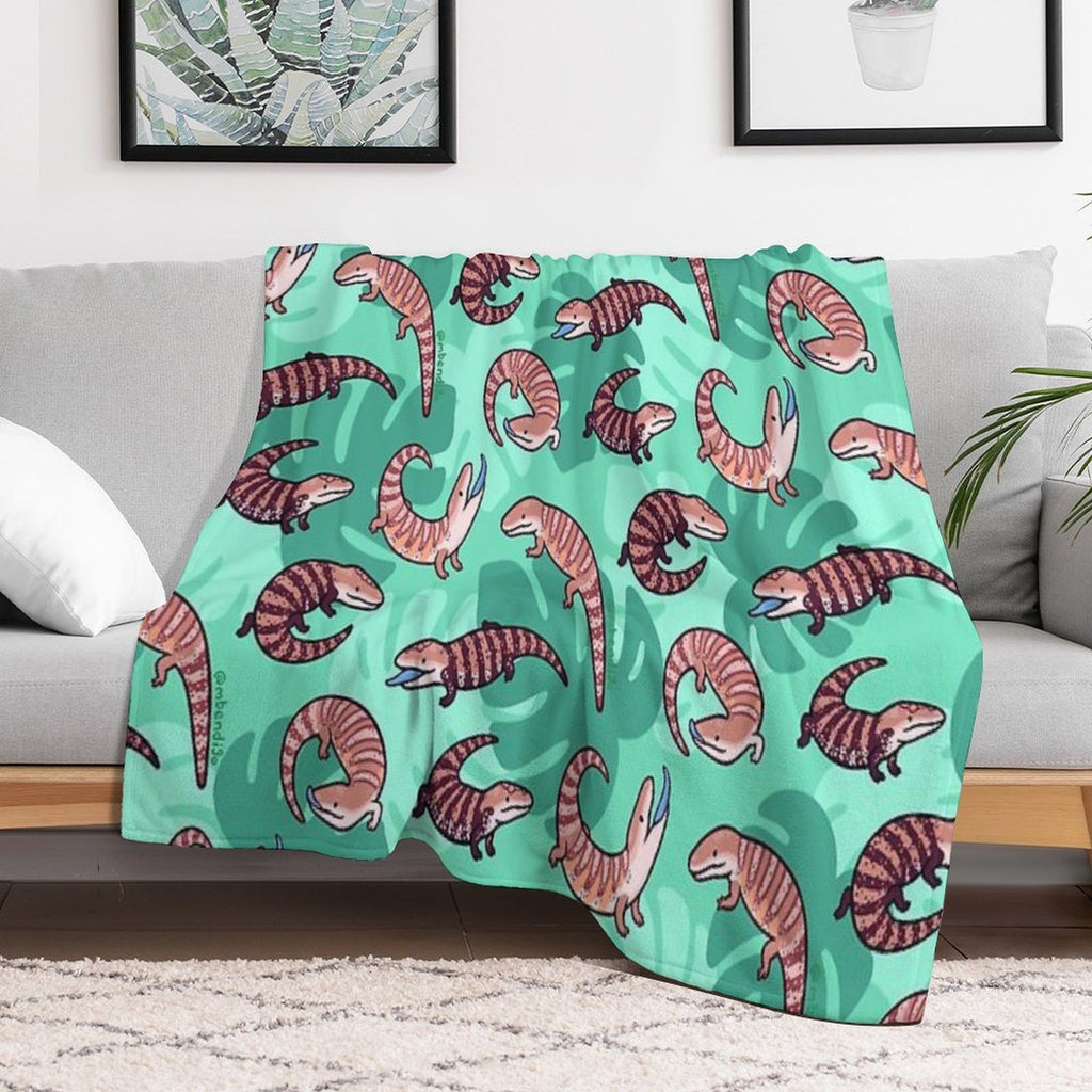Blue Tongue Skink Lightweight Throw Blanket