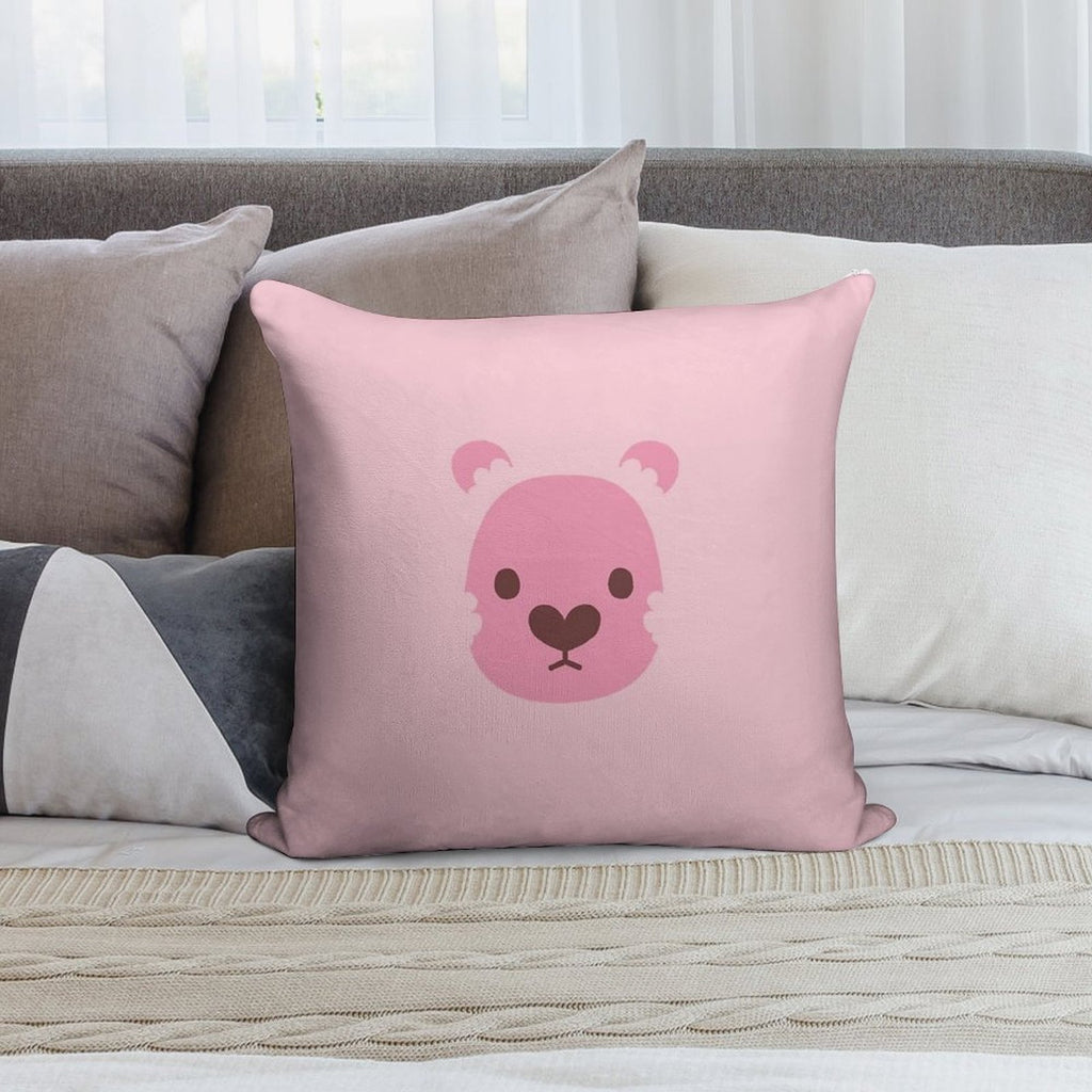 Lion! Soft Short Plush Fabric Throw Pillow