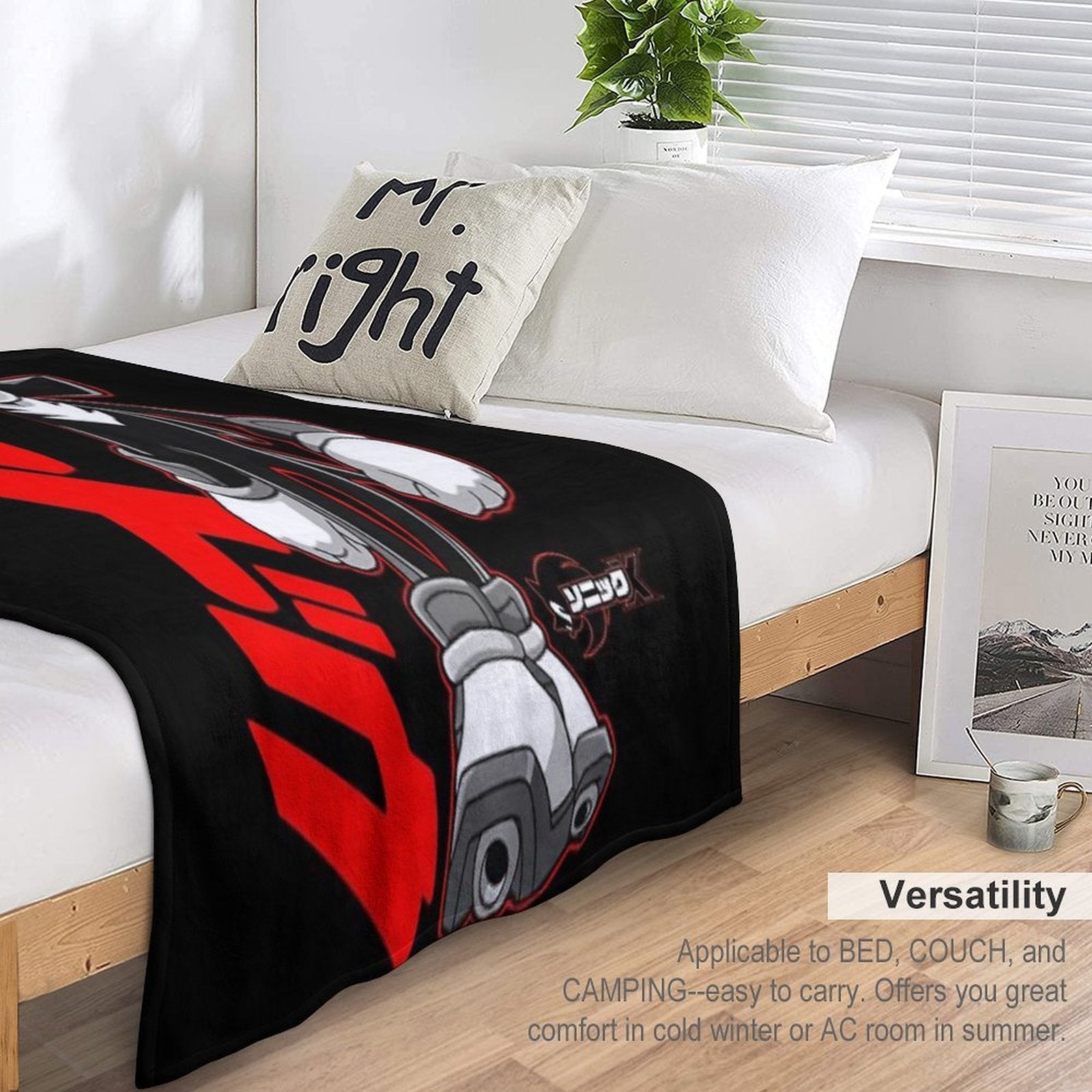 Sonic X - Shadow's Path - Vintage Shirt Remake Lightweight Throw Blanket