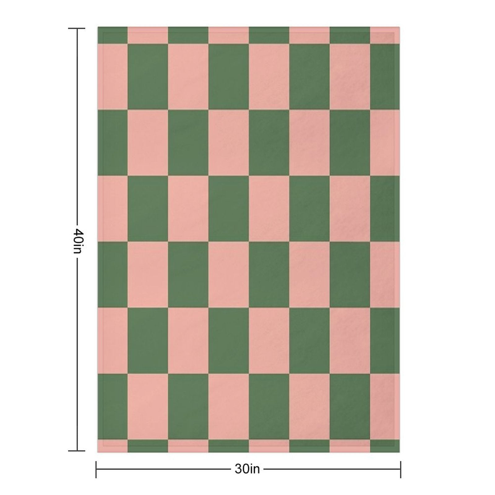 Retro Checkered Pattern Plush Throw Blanket