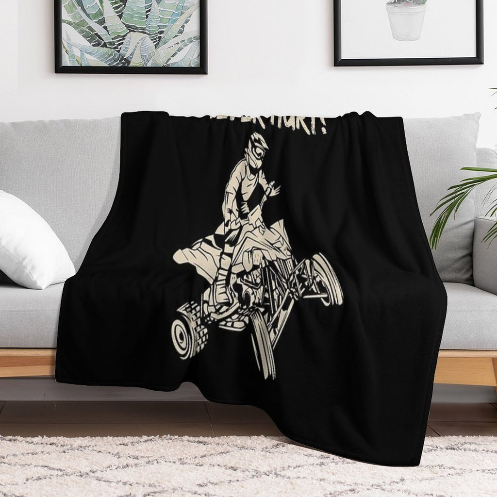 ATV Quad A Little Dirt Never Hurt Four Wheeler Racing Design Easy Care Throw Blanket