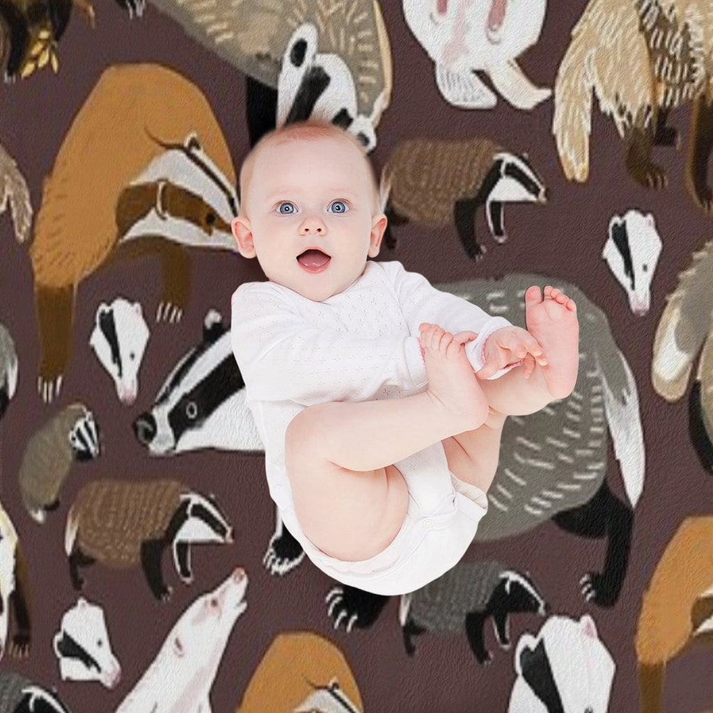 European Badger Eco-conscious Throw Blanket