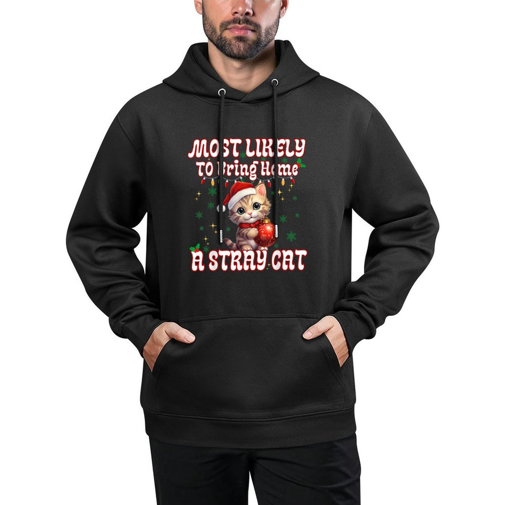 MOST LIKELY TO BRING HOME A STRAY CAT CHRISTMAS CAT LOVERS All-Day Comfort Hoodie