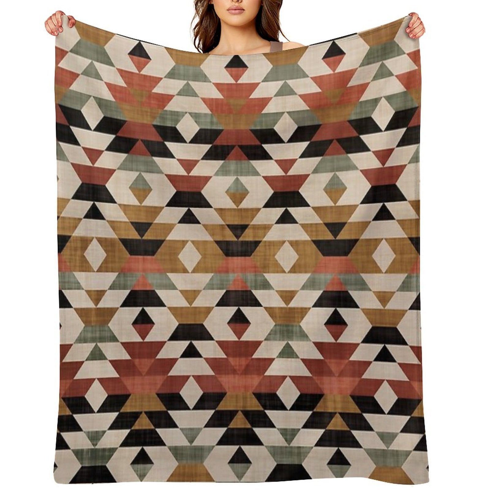 Southwestern Boho Prints Eco-conscious Throw Blanket