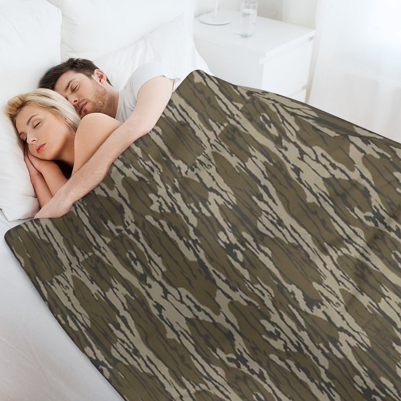 Everything Bottom Lands Camo Durable Throw Blanket