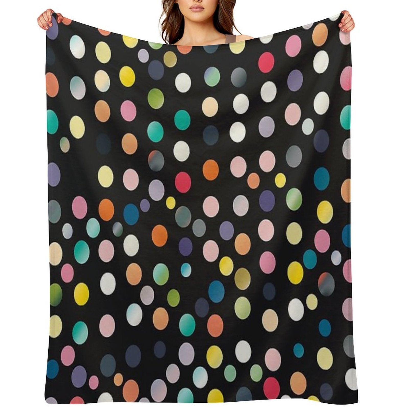 Rainbow Glitz Sustainable Throw Blanket