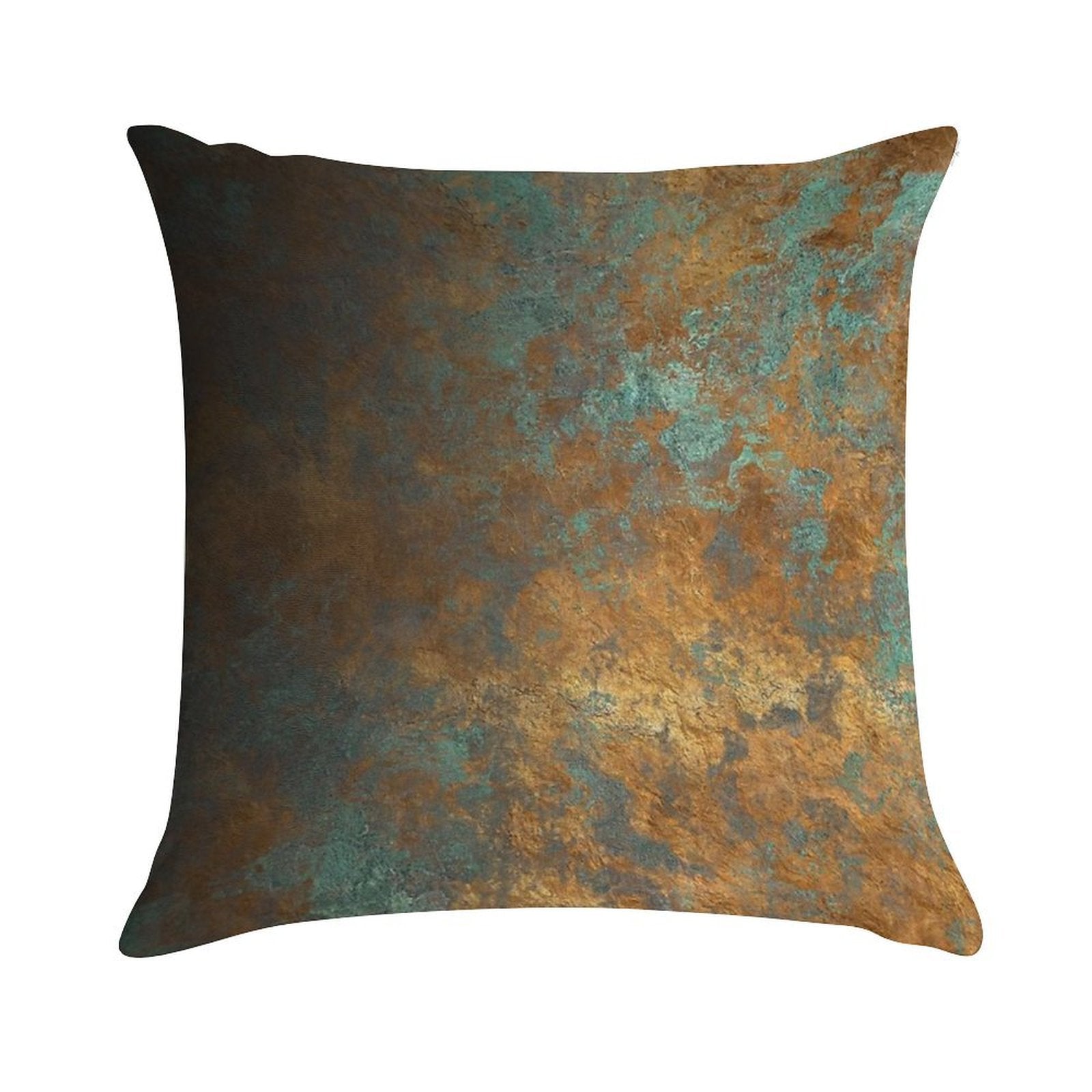 Oxidized Copper Soft Warmth Comfort Throw Pillow