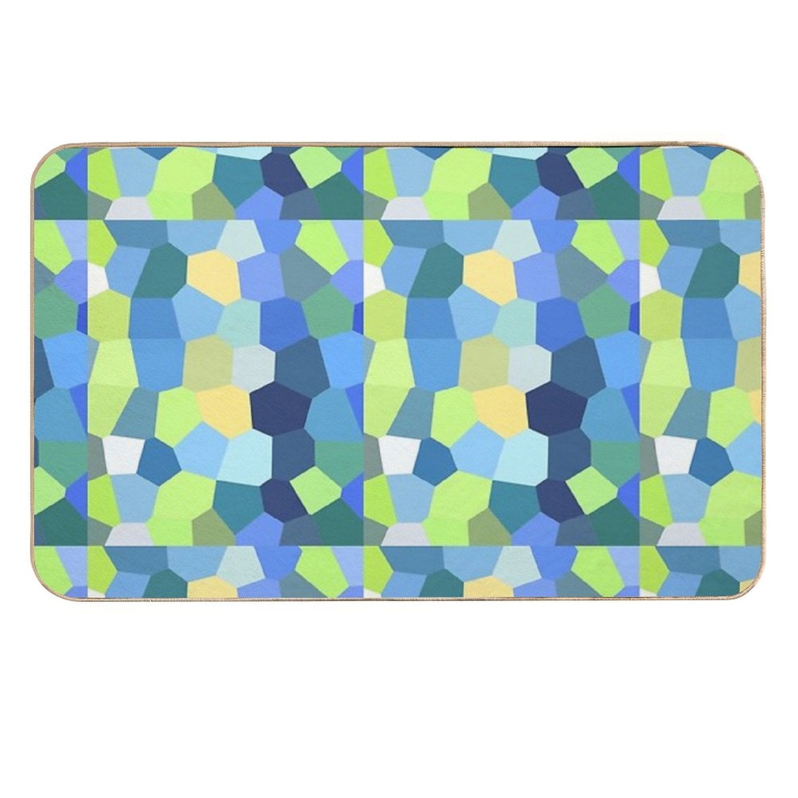 Colorful Mosaic Decorative Artwork III  Fade-Resistant Bath Mat