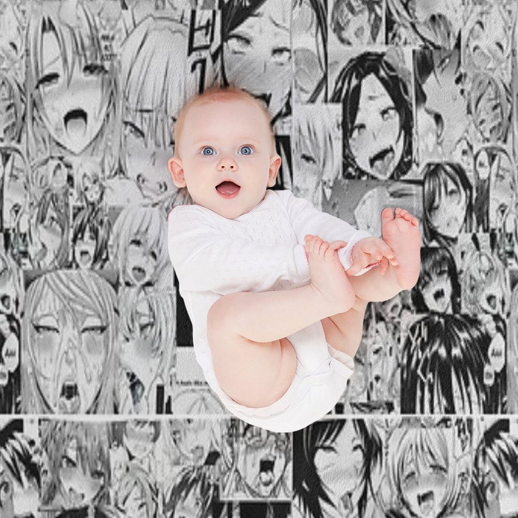 Aygo Hentai Anime Face Plush Throw Blanket