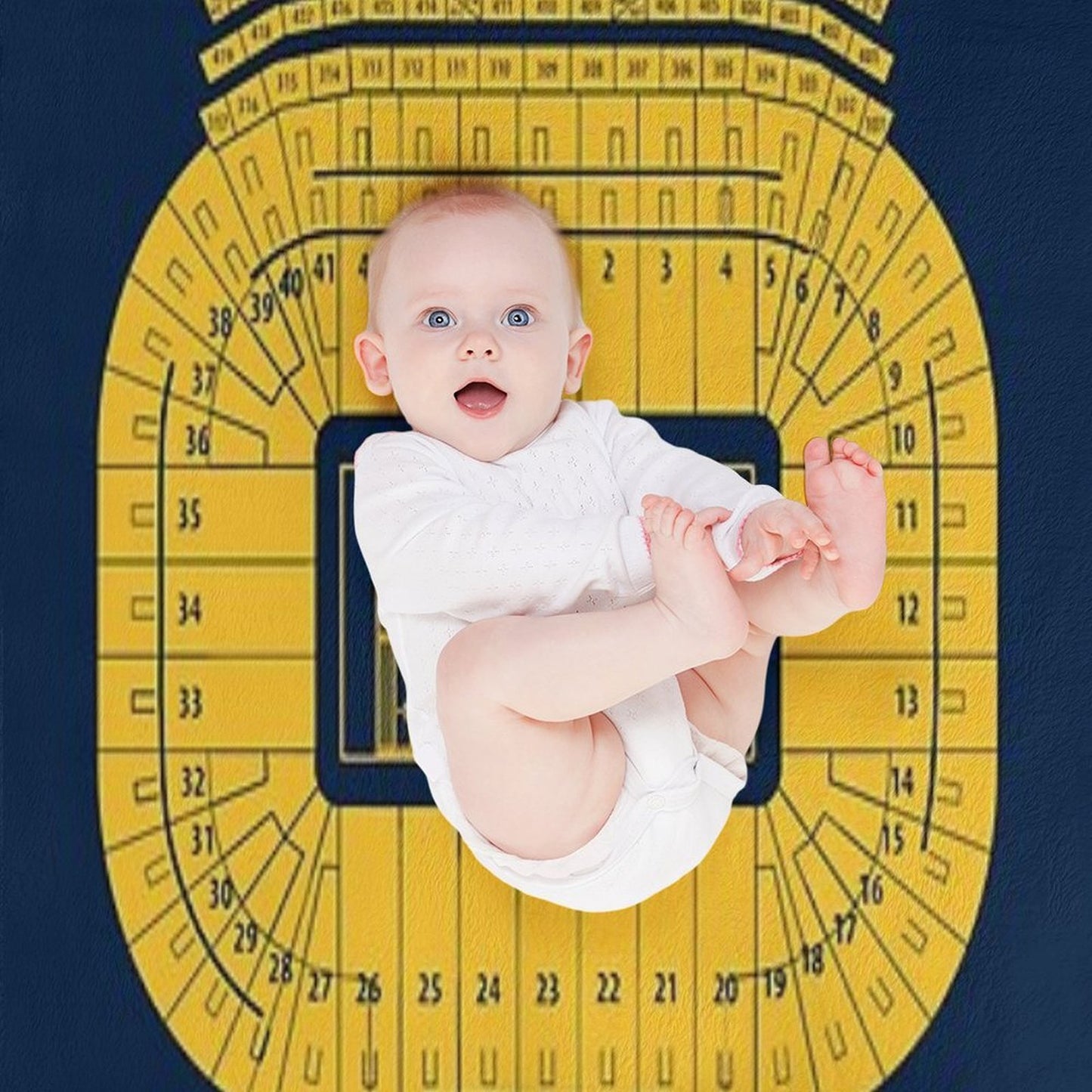Michigan Football Big House Stadium Poster Print Shrink-resistant Throw Blanket