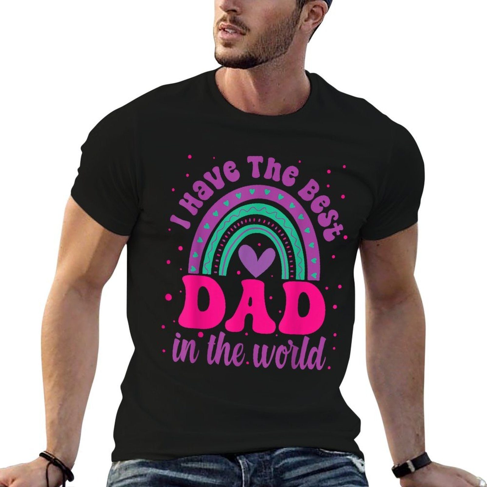 I Have The Best Dad In The World Fathers Day Toddler Girl  Graphic-printed T-Shirt
