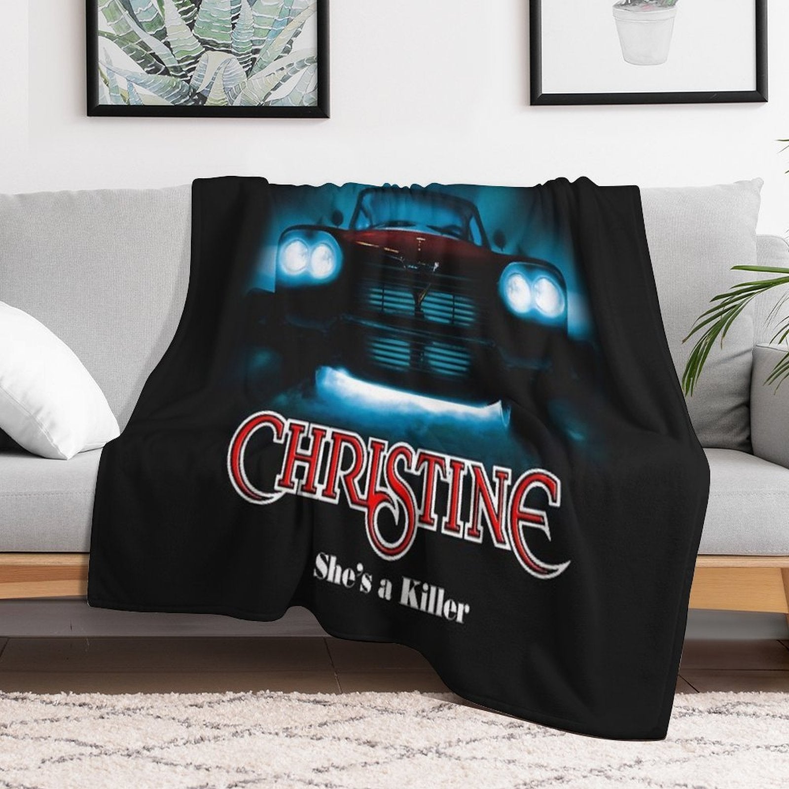 Movie Car Christine And Steven Spielberg Premium Throw Blanket