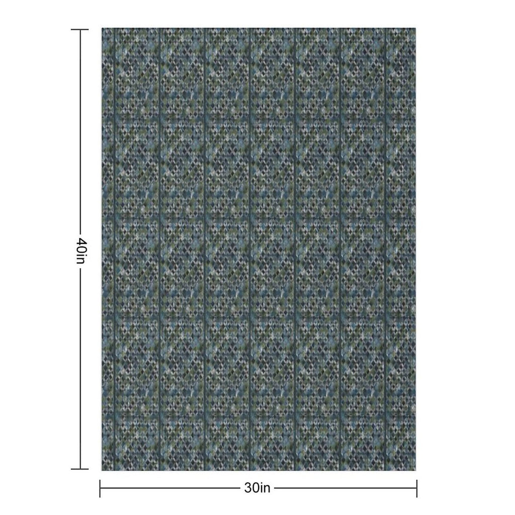 Blue Pattern 7 Versatility Throw Blanket