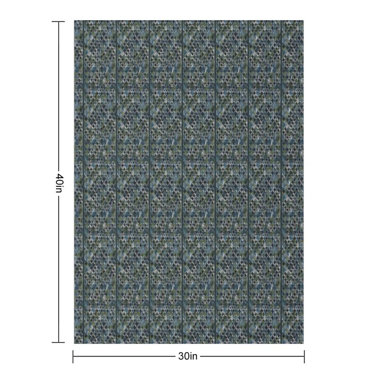 Blue Pattern 7 Versatility Throw Blanket