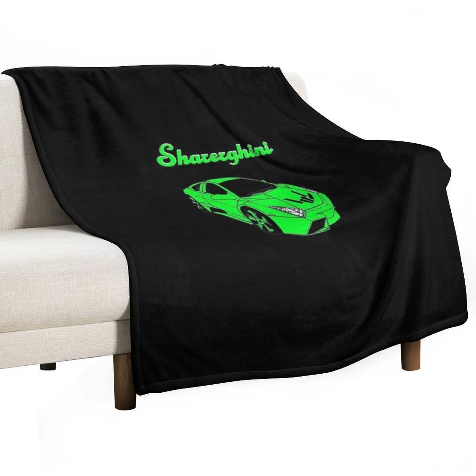 Sharerghini, Sharerghini Merch,sharerghini Green, Sharerghini Hoodie, Sharerghini T Shirt, Sharer Car, Share, Sustainable Throw Blanket