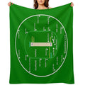 Cricket Pitch Layout Machine-washable Throw Blanket