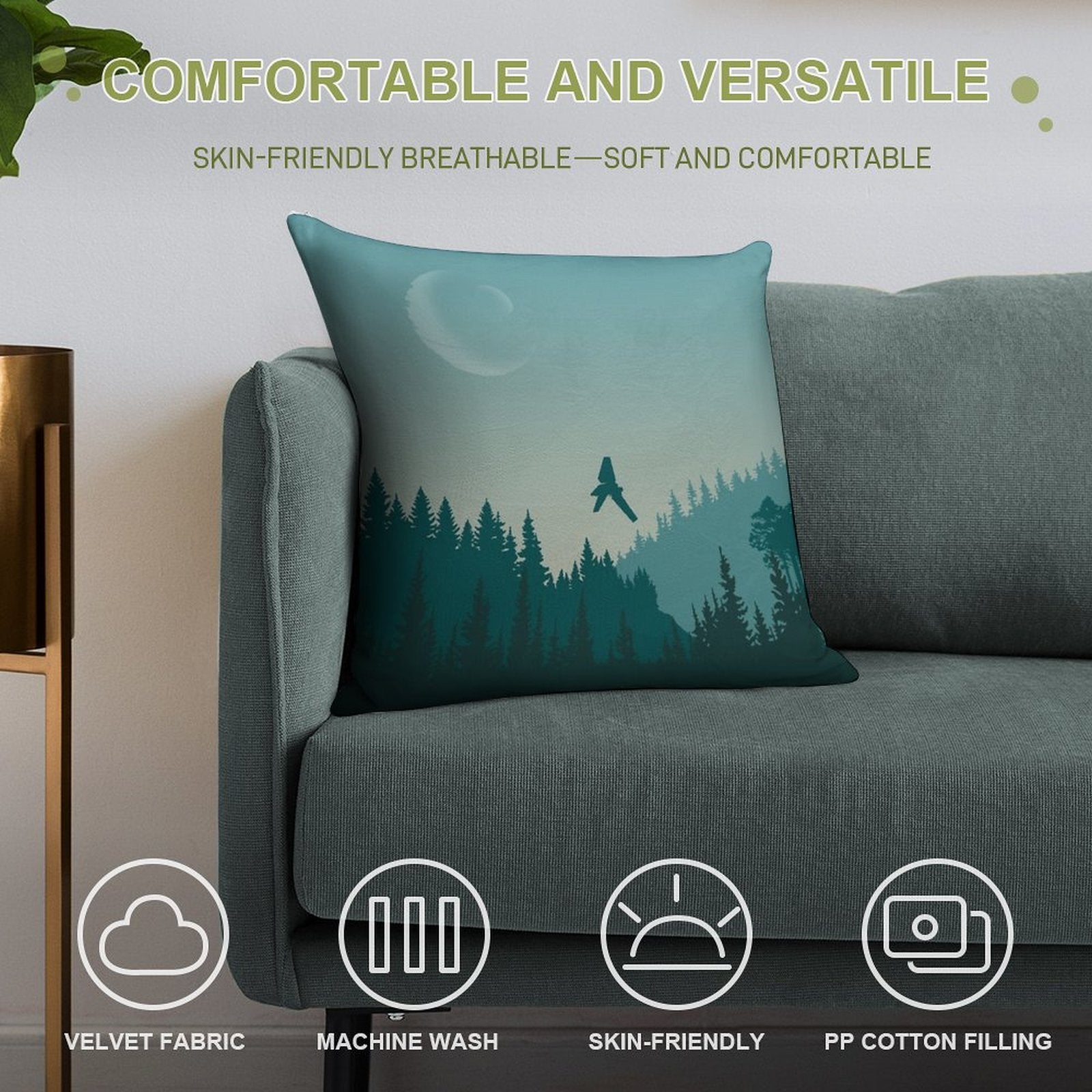Endor Poster Soft Decorative Cover Throw Pillow