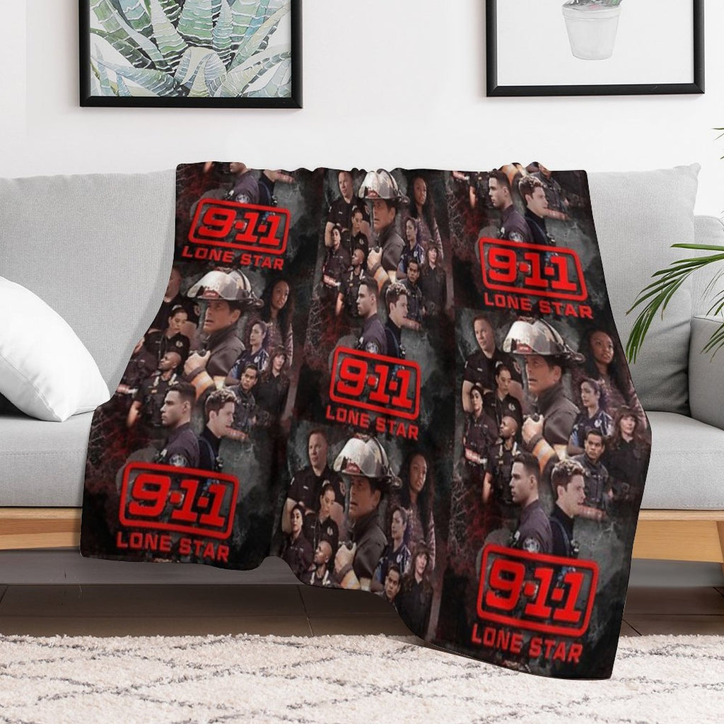 911 Lone Star - Cellular Sustainable Throw Blanket