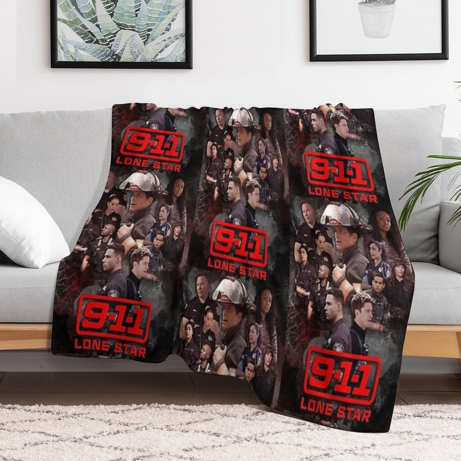911 Lone Star - Cellular Sustainable Throw Blanket