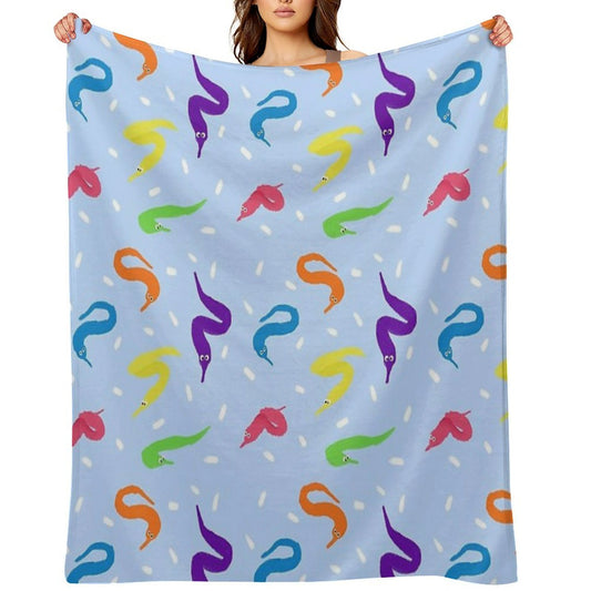 Worm on A String Babey! Eco-conscious Throw Blanket