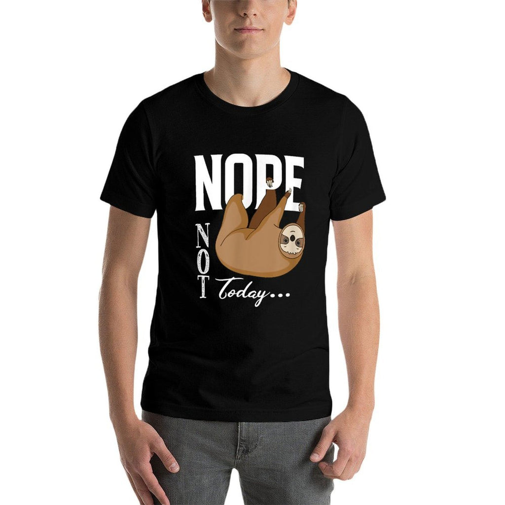 Nope T-shirt - Funny Nope Not Tshirt - Minimalist Sloth Nope  Trendy Pattern T-Shirt