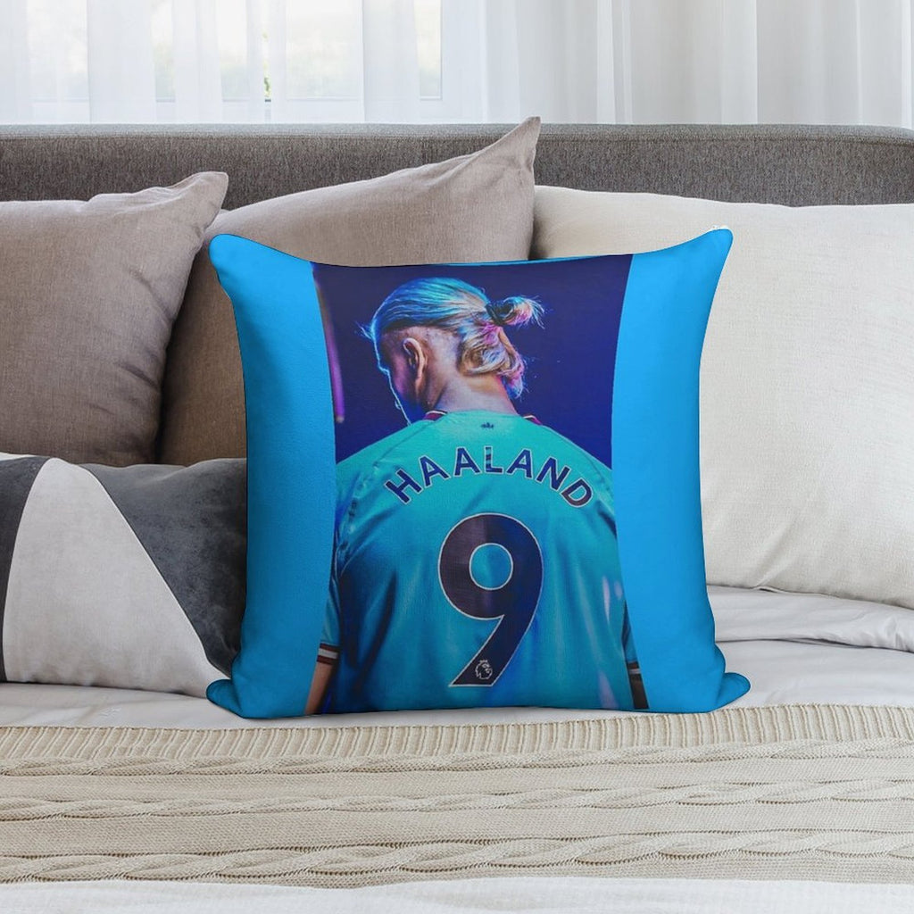 Erling Haaland Soft Shrink-Resistant Throw Pillow