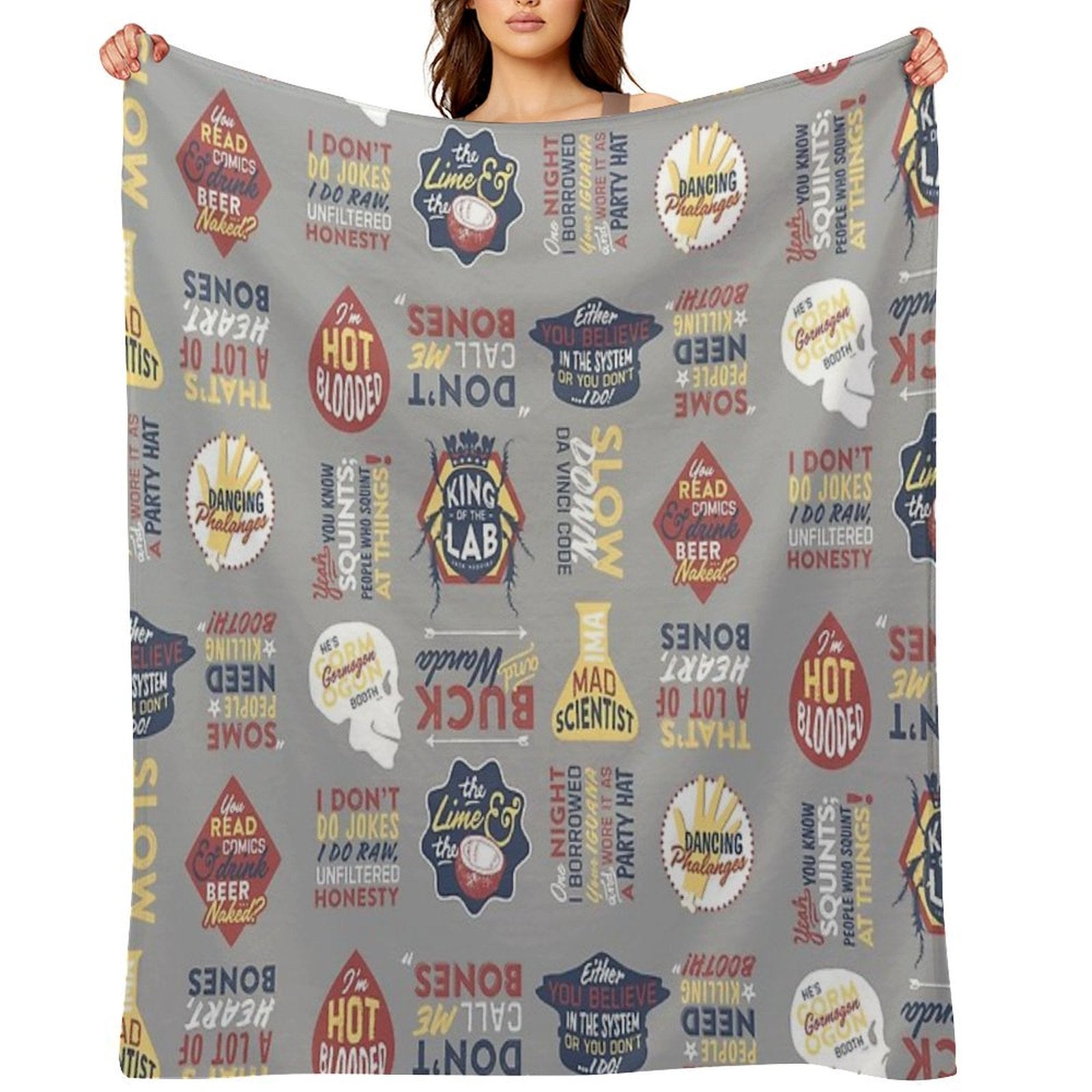 BONES - TV SHOW - COLOR COLLAGE Premium Throw Blanket