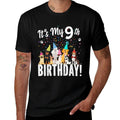Kids Its My 9th Birthday Shirt Toddler Girl with Dogs (nine)  Vintage-inspired T-Shirt