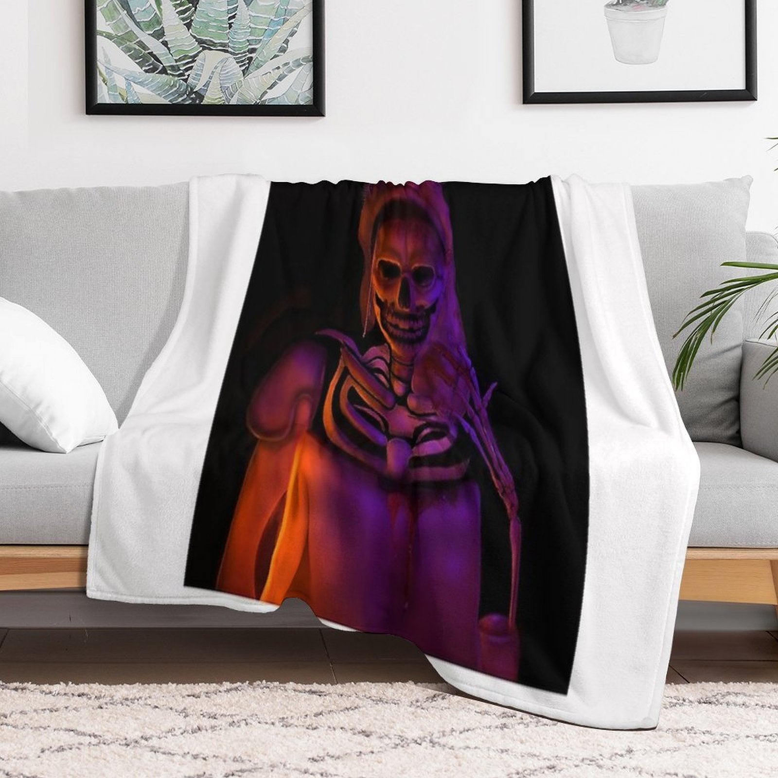Skele-drei Wrinkle-free Throw Blanket