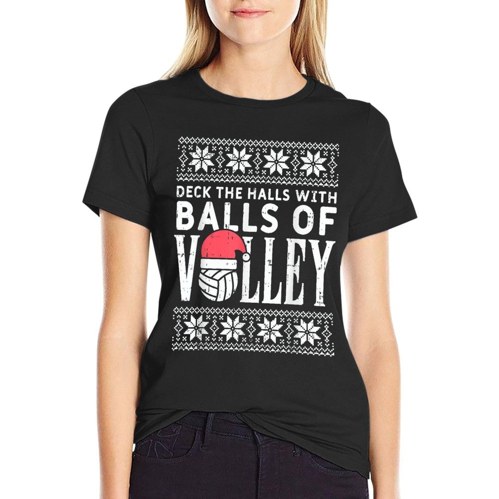 Balls Of Volley Xmas Volleyball Ugly Christmas Sweater Gift  Vintage-inspired T-Shirt