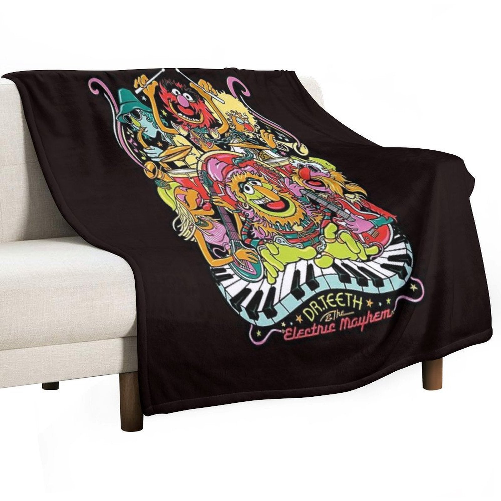 Dr. Teeth And The Electric Mayhem Velvety-soft Throw Blanket