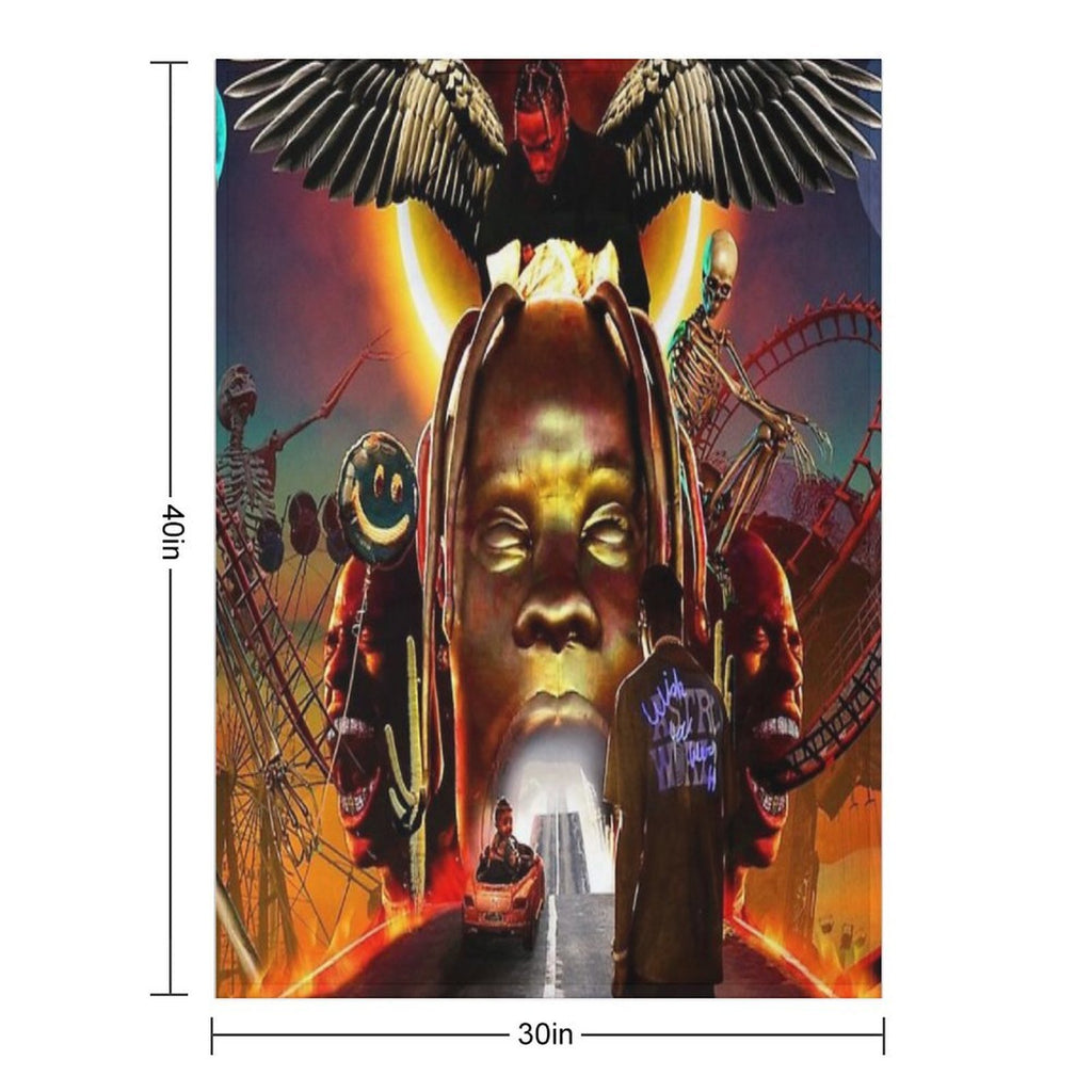 Astroworld Art Eco-conscious Throw Blanket