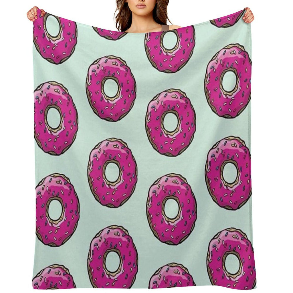 Classic Simpsons Donuts Premium Throw Blanket