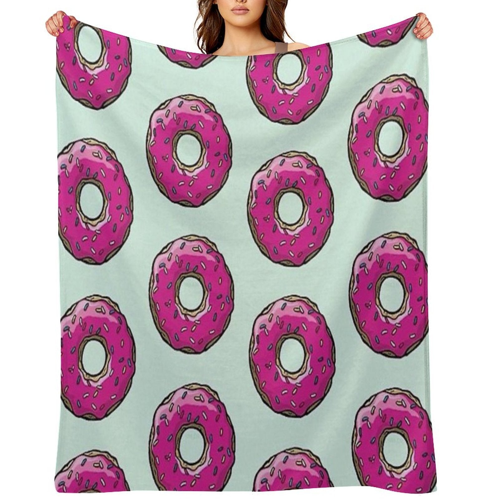 Classic Simpsons Donuts Premium Throw Blanket