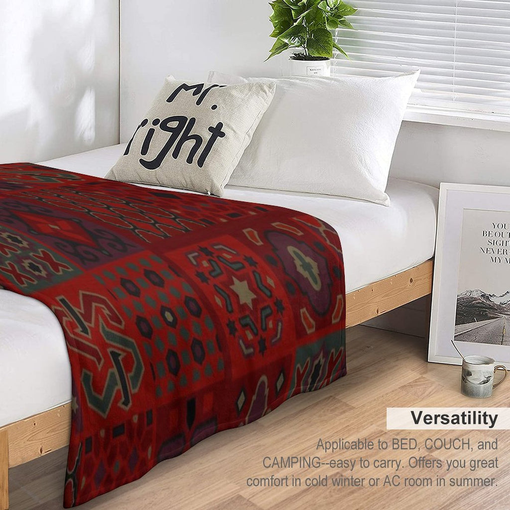 Moroccan Moments - Saffron Eco-conscious Throw Blanket