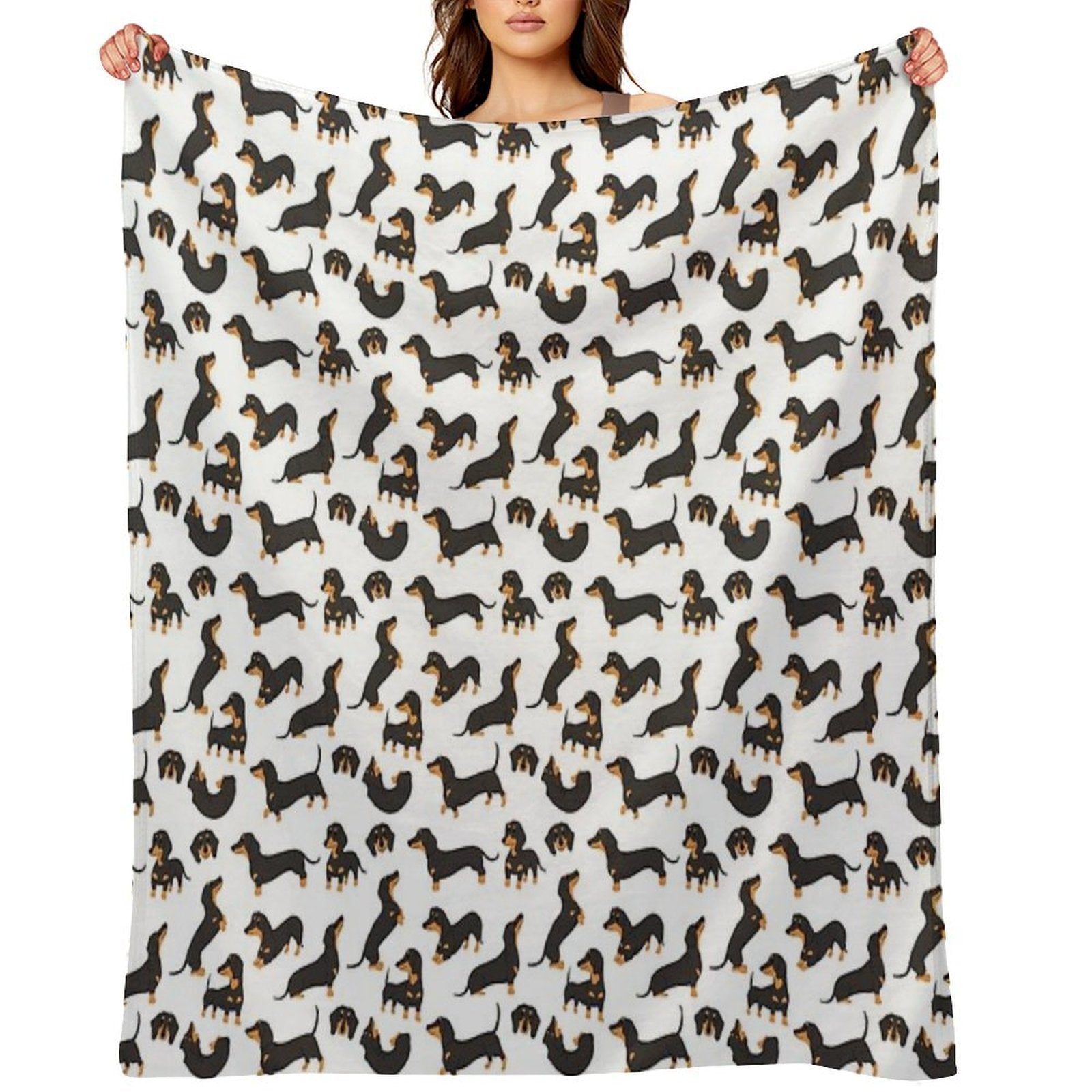 Cute Dachshund Dogs Durable Throw Blanket