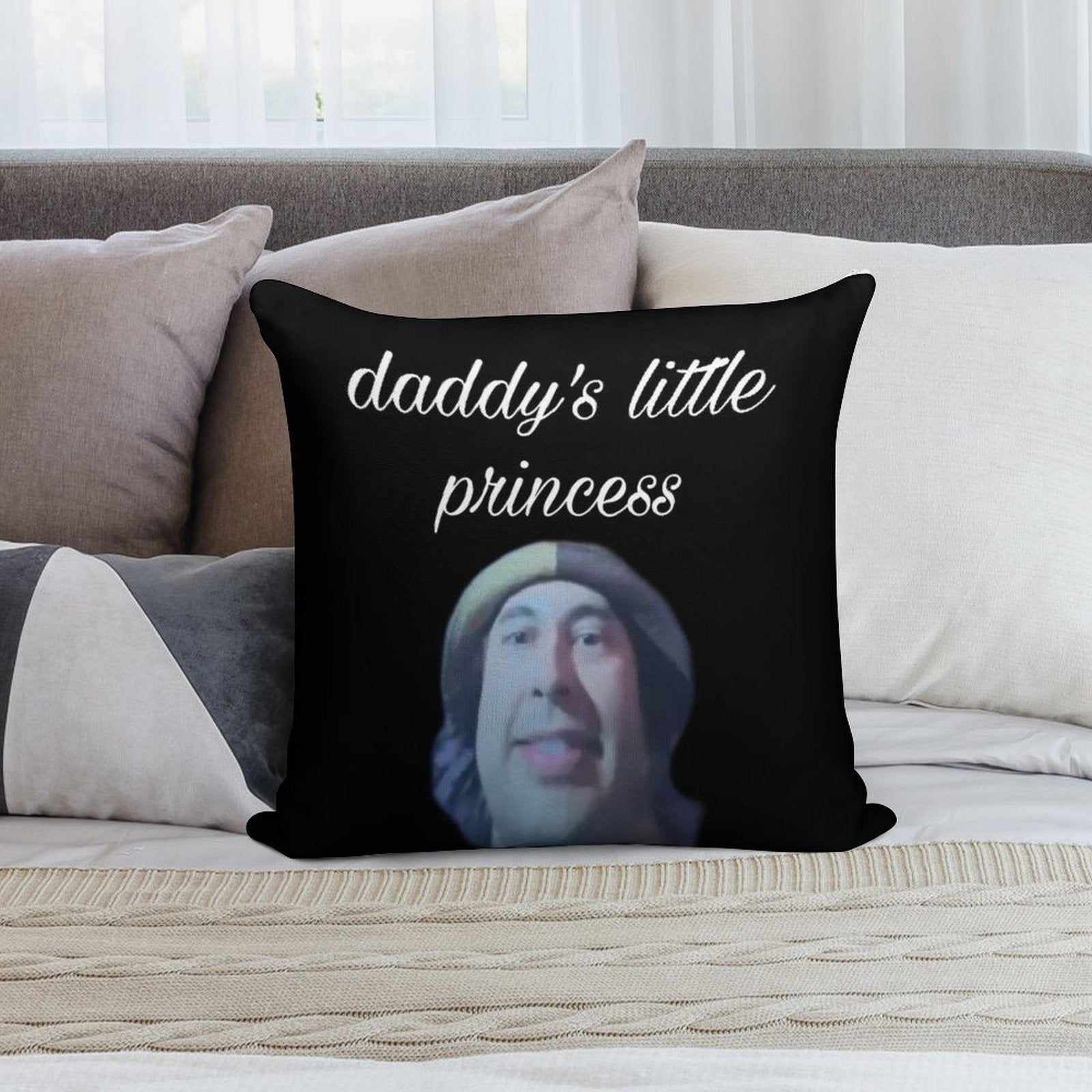 I Love Vic Fuentes 3 Soft Reinforced Edging Throw Pillow