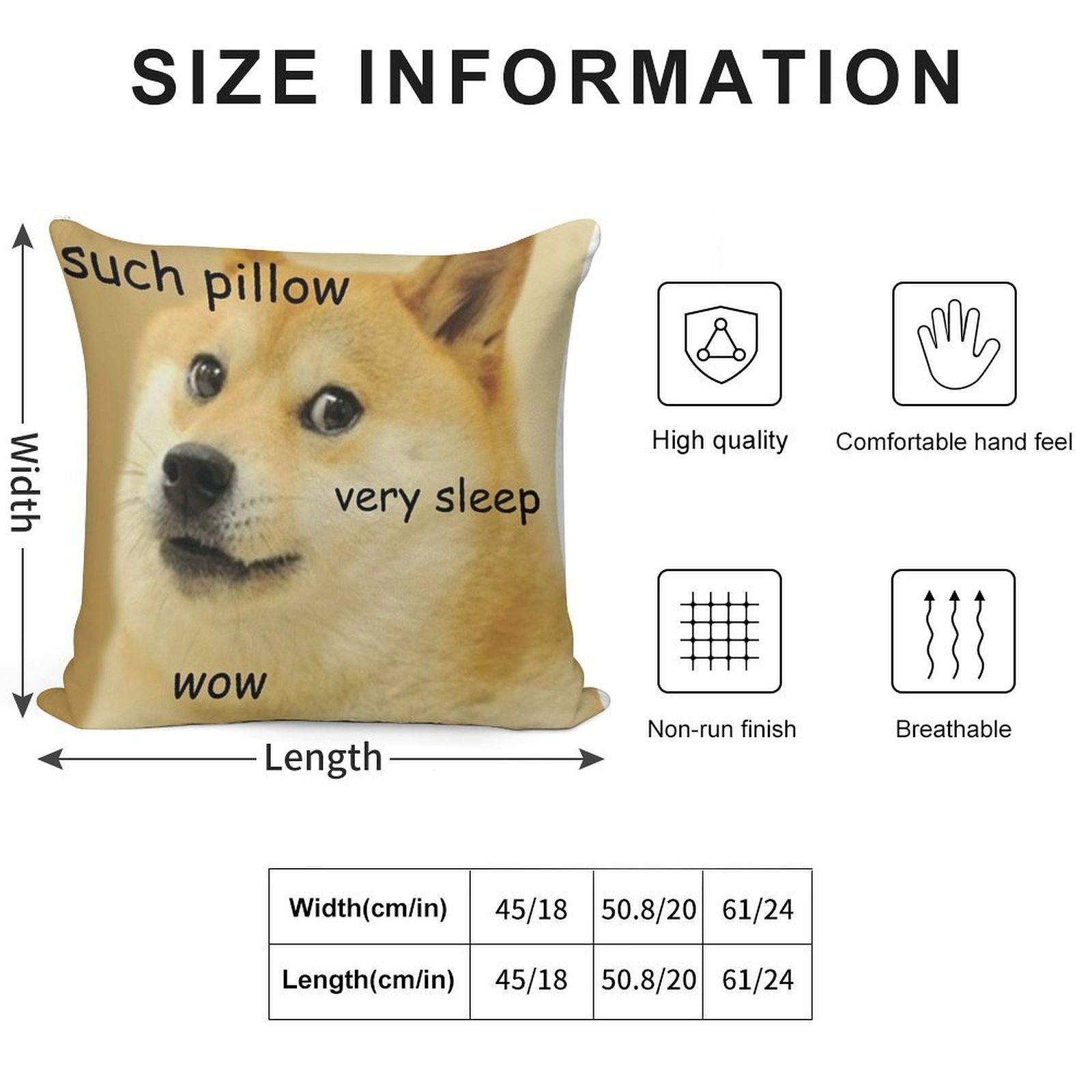 Such Pillow Very Sleep Soft Luxury Feel Throw Pillow