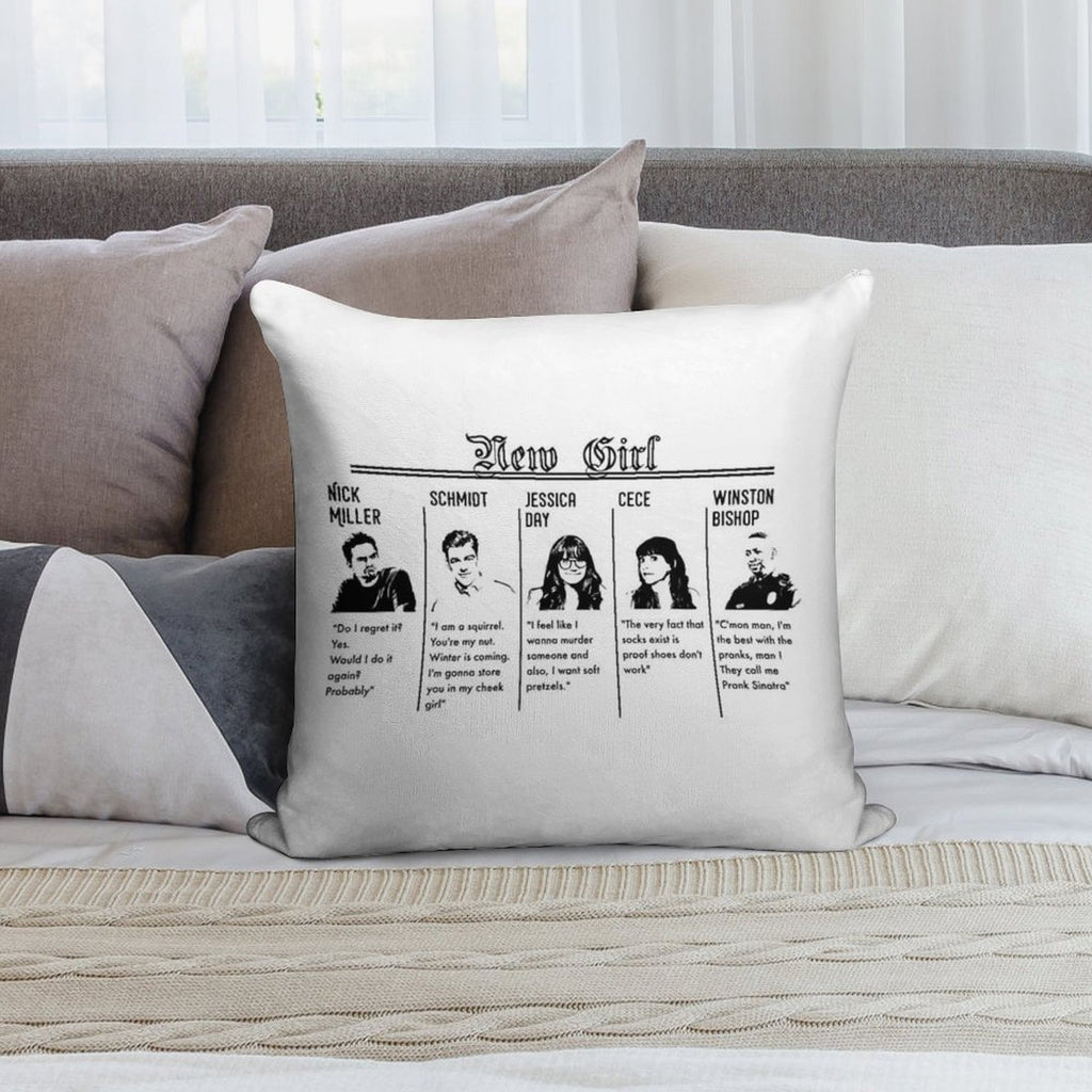 New Girl Soft Shrink-Resistant Throw Pillow
