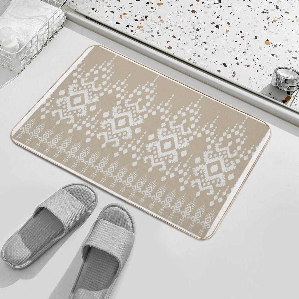 Ikat Ethnic Seamless Pattern  Rapid-Drying Bath Mat