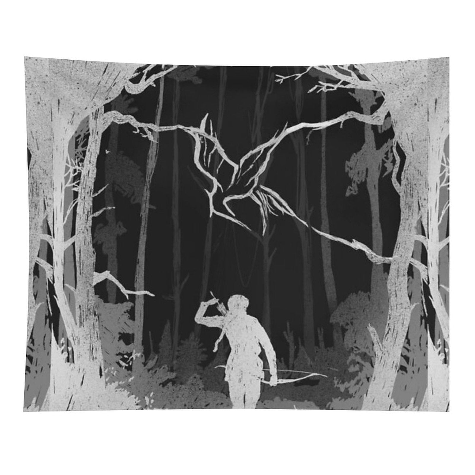 Hunger Games Woods - Matte Black Tapestry