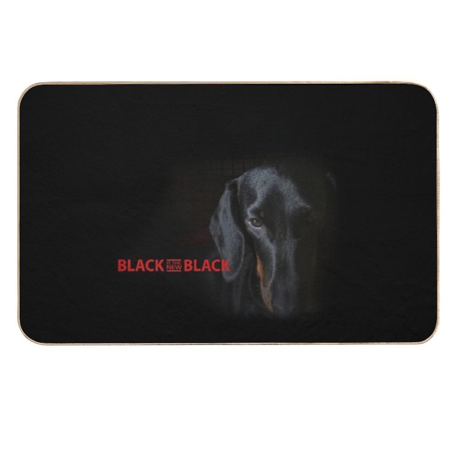 Black Dachshund  Slip-Resistant Bath Mat