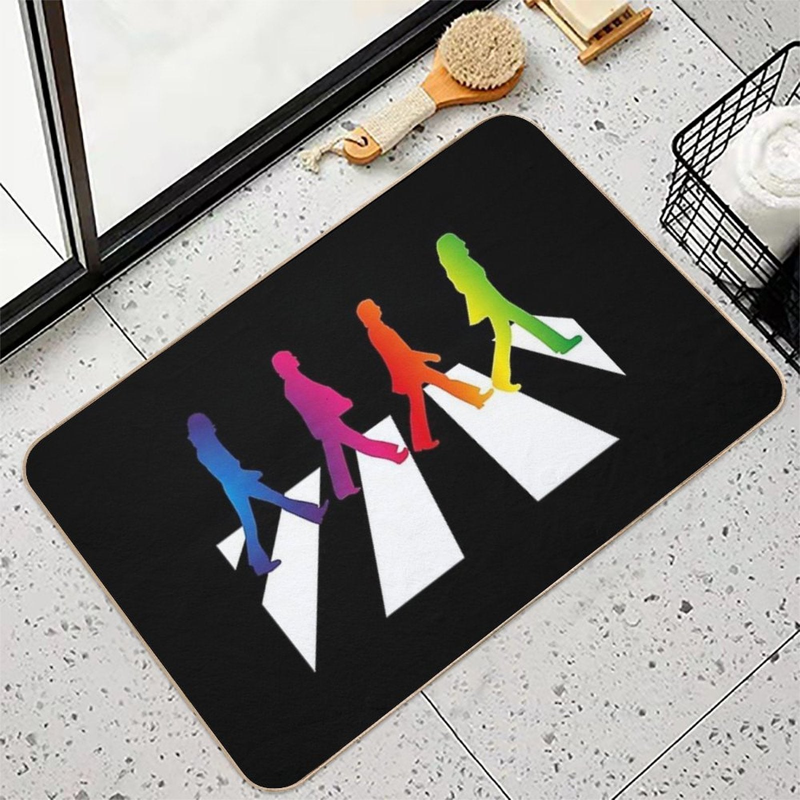 Rainbow Abbey Road Walking Streets  Long-Lasting Bath Mat