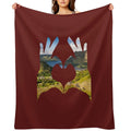 I Love The Lake District - Hands Heart - #41 Premium Throw Blanket