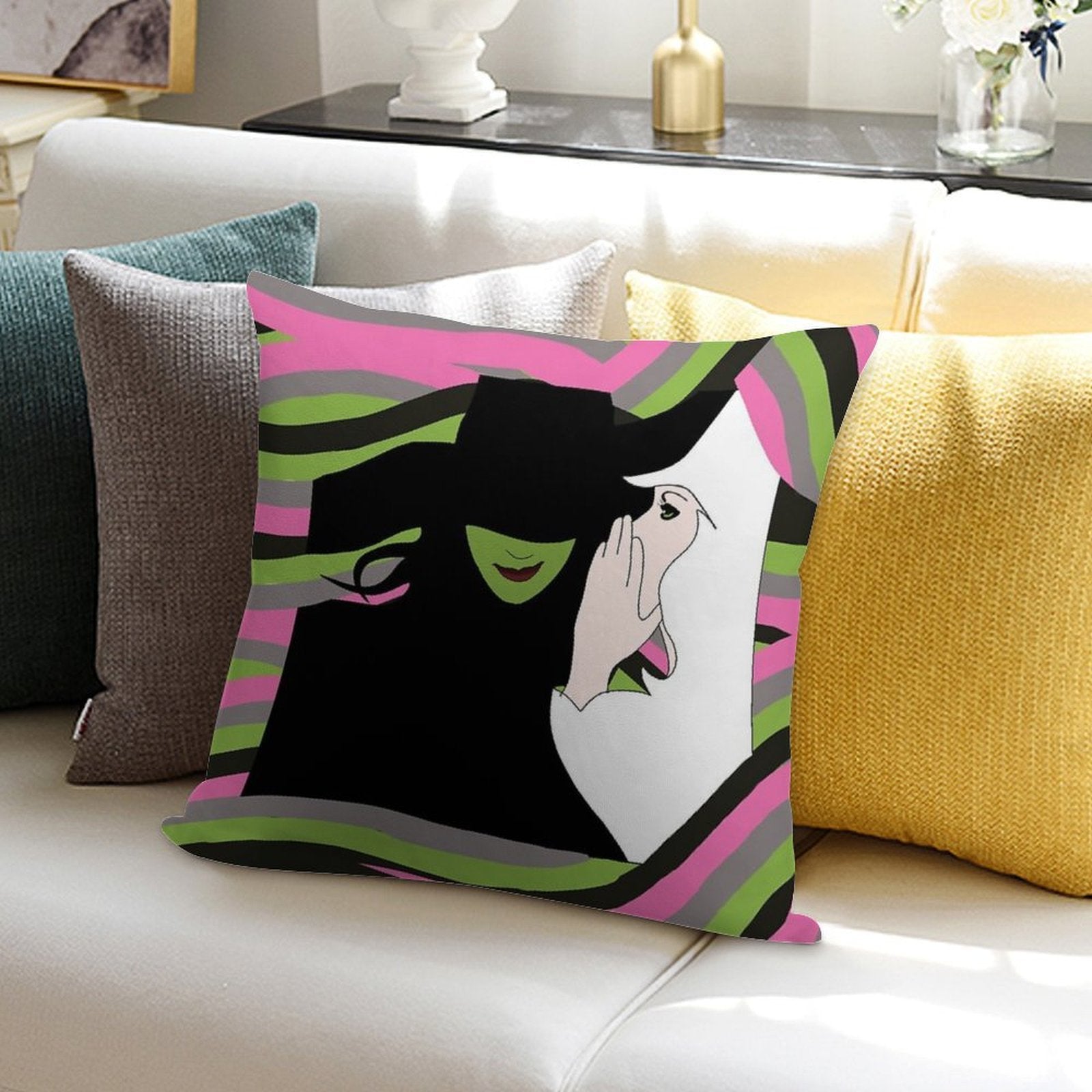 Wicked Album Cover Soft Washable Throw Pillow