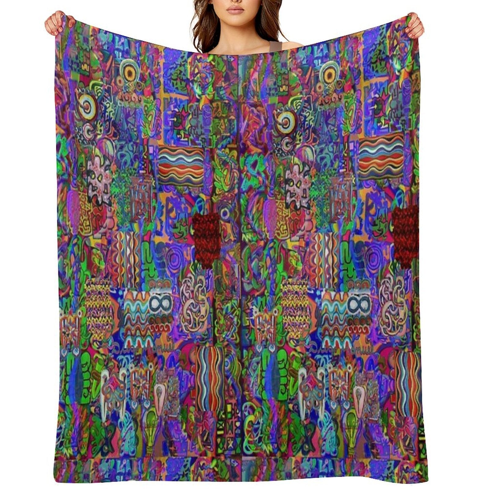 Pop Abstract Velvety-soft Throw Blanket