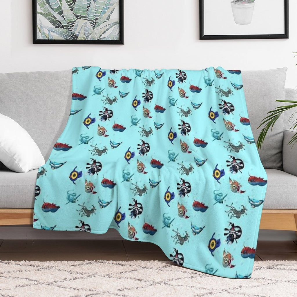 Subnautica Fauna Lightweight Throw Blanket